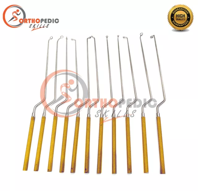 Gold Hardy Pituitary Neuro Curettes Set Of 11 Surgical Instruments Transsphenoid