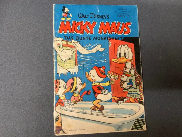Ehapa: MICKY MAUS Comic Heft 1 von 1952  [6799]
