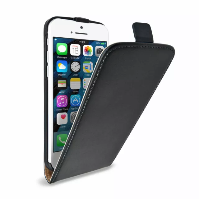 UK Luxury Genuine Real Leather Flip Case Cover for Apple iPhone 7 Plus / 8 Plus