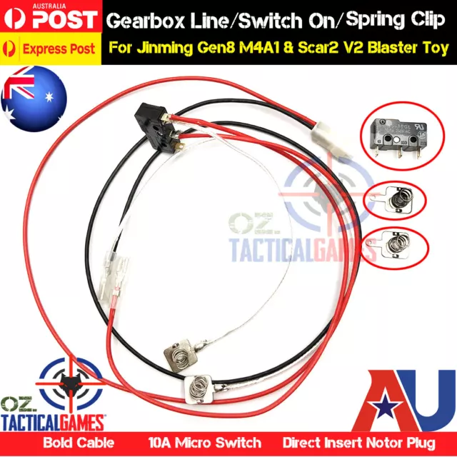 Upgrade Gearbox Gen 8 Wires 10.1A OMRON SWITCH ON Gel Blaster JM J8