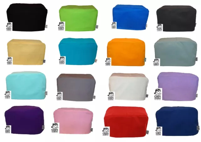 CozyCoverUp® for Toaster  (2,4 and Dualit) Dust Cover Plain Colours 100% Cotton