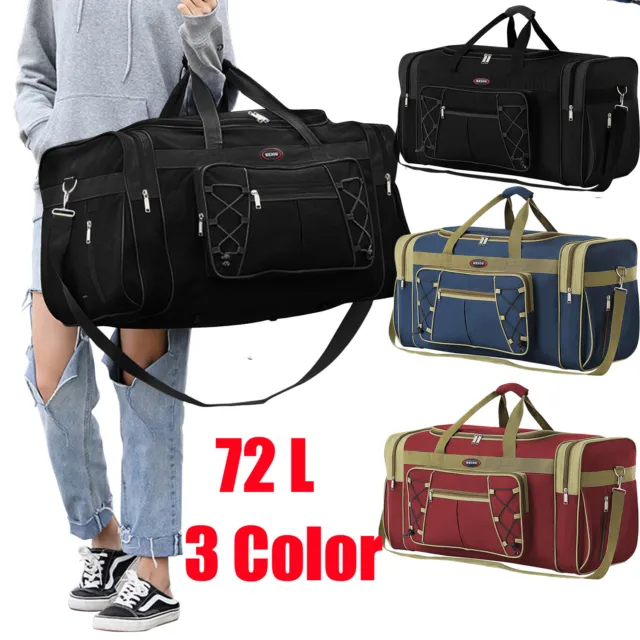 72 L Extra Large Duffle Bag Travel Luggage Sports Gym Tote Waterproof Men Women