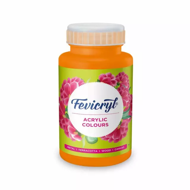 PIDILITE Fevicryl Acryl Farbe - Neon Orange Acryl Lack - 500 ML