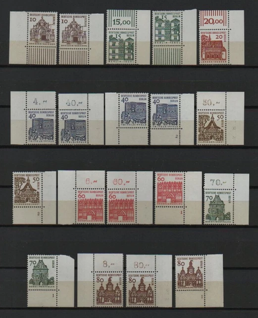 Berlin 242 - 49 kl. Bauwerke Eckrand ** verschiedene Ecken 1 - 4