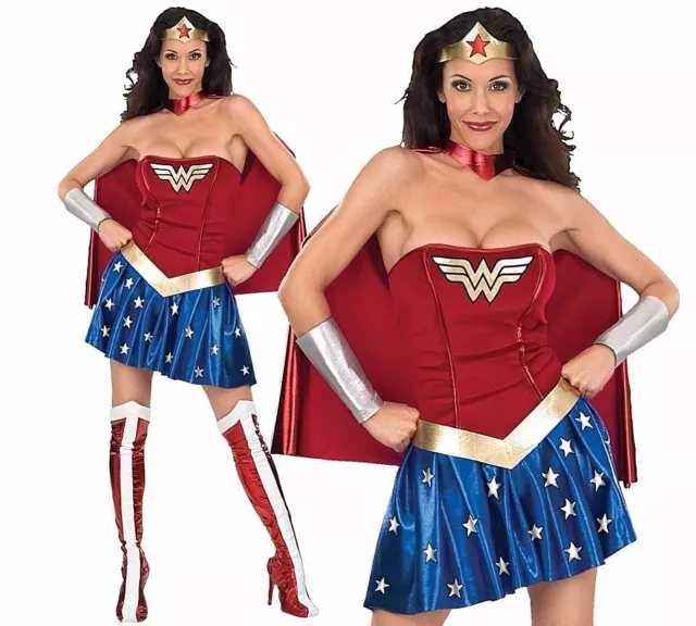 ABITO UFFICIALE DONNA WONDER WOMAN DC Comic Supereroe Eroe Costume Adulto  EUR 54,09 - PicClick IT