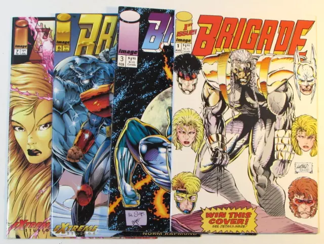 Brigade Lot of 4 #1,3,6,7 Image Comics (1992) 1st Series 1st Print Comic Books