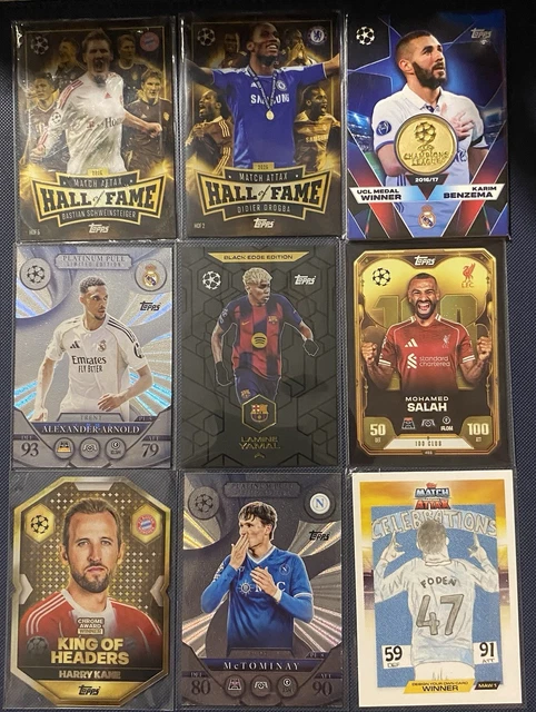 match attax rare cards 24/25 Topps UEFA Champions League Trading and Collectible Card Game Topps UEFA Champions League Match