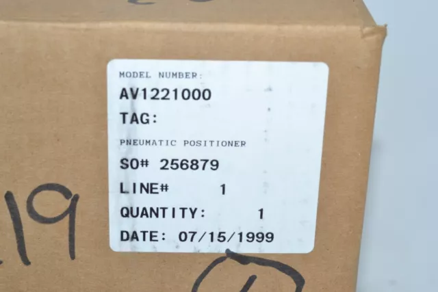 NEW ABB AV1221000 Pneumatic Valve Positioner, SEALED 3