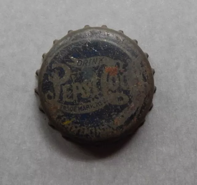 Early Blue Pepsi-Cola Cork Back Bottle Cap Crown