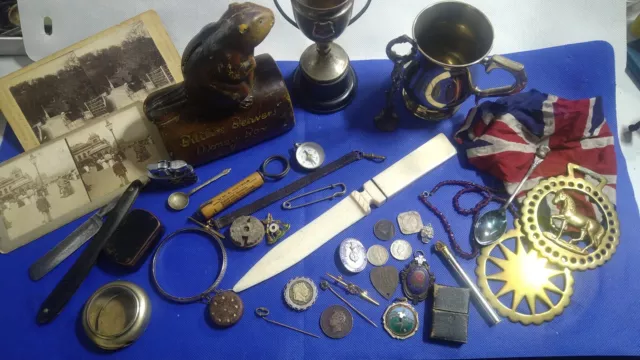 Joblot Collectables & Curios Including Silver