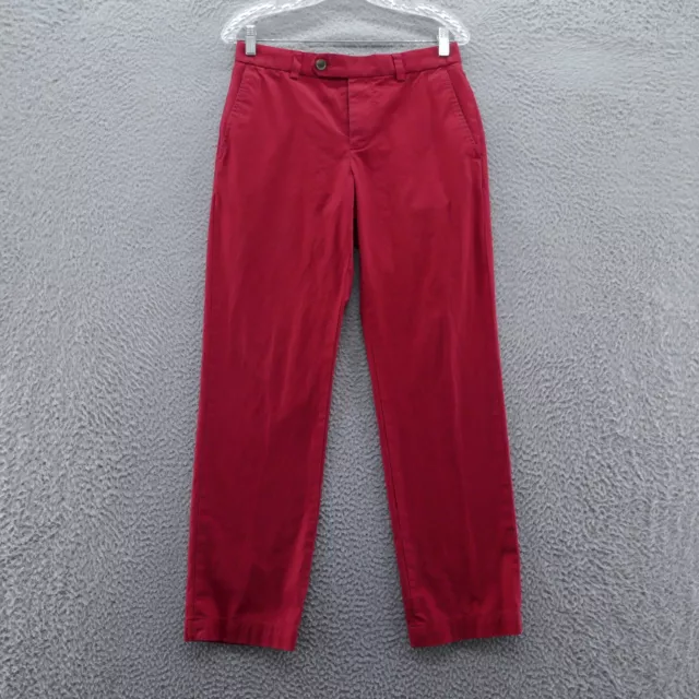 Brooks Brothers Mens Milano Chino Pants 30x30 Red Straight Lightweight Stretch