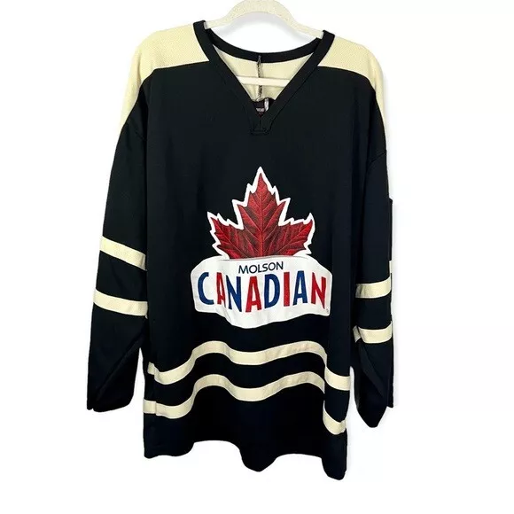 IRONHEAD ATHLETIC Vintage Molson Canadian Beer Hockey Style Jersey XL