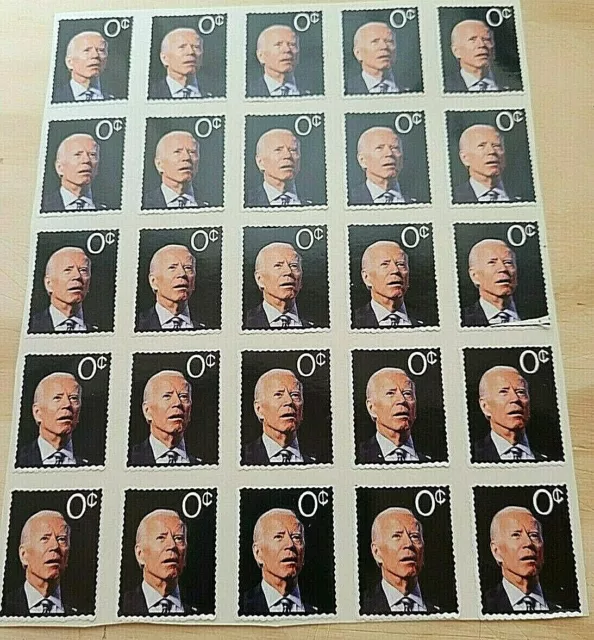 250 Sticker Pack Biden No Cents Stamp Full Color DieCut Stickers Made in the USA