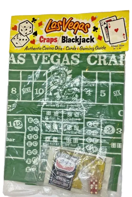 Las Vegas Gaming Guide- 18" X 36" Wool 20% Cotton 80% Includes Dice Cards &Guide
