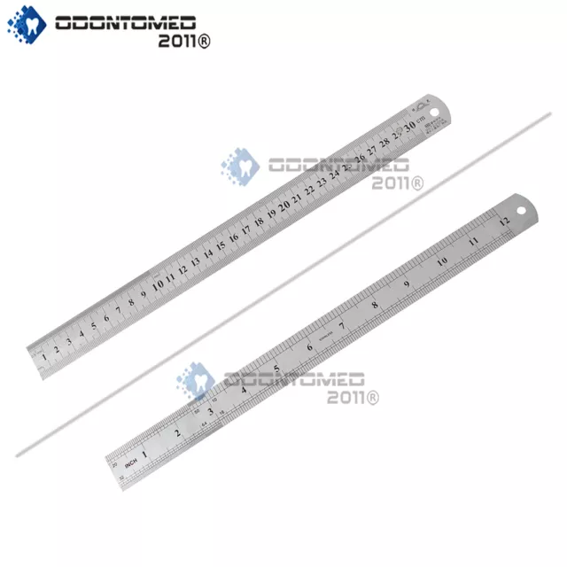 ODM 12" Double Sided Metal Steel Measuring Ruler Sae & Metric Scale