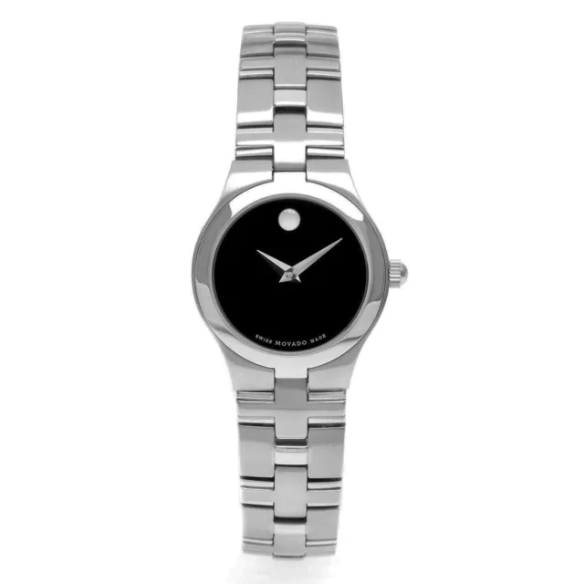 New Movado Ladies Juro Black Dial Watch 0605024