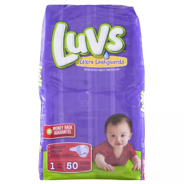 Luvs Ultra Leakguards Disposable Diapers Size 1 - 50 ct