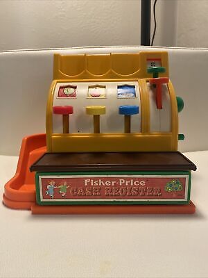 Vintage 1974 Fisher Price Cash Register. Working Condition With No Coins.