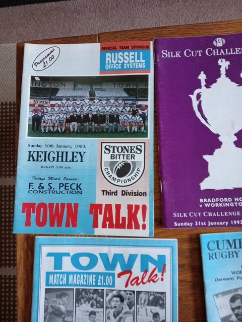 9 - Workington Rugby League  Programs (1993)