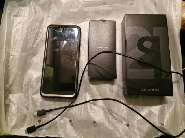 Samsung Galaxy S21 Ultra 5G Uk Seller 256Gb Phantom Black Unlocked Retail Boxed
