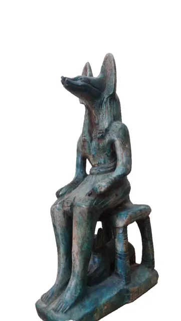 Egyptian Ancient  Anubis Statue Stone Handmade Antique Bazareg