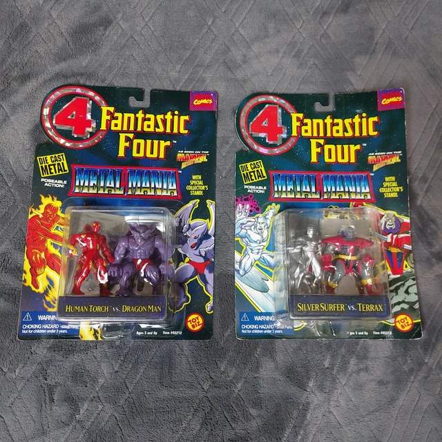 Marvel Toy Biz Diecast Metal Figures Fantastic Four Vintage 1994 *Lot Of 2