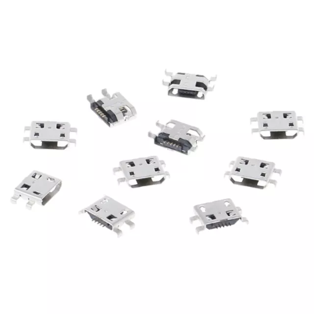 10 Pcs type B micro usb 5 pin female charger mount jack connector port socke.FM