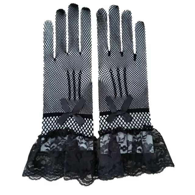 2 Pairs Wedding Supplies Wedding Gloves Women White Lace Gloves Bridal Gloves