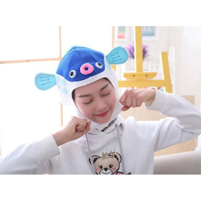 Cosplay Fish Headwear Winter Animals Plush Stuffing Party Hat