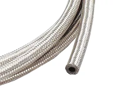 1m of 8mm M8 Stainless Steel Braided Fuel Hose MOTORSPORT Kit Track Car 15mm OD