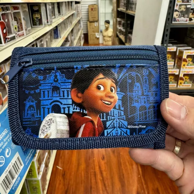 DISNEY COCO MOVIE: MIGUEL Children Wallet Kids Cartoon Coin Purse - Navy Blue