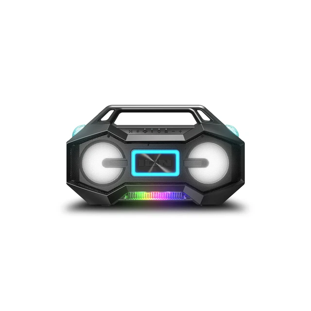 High Power Boombox Portable speaker with party Starter Light Black iSP147