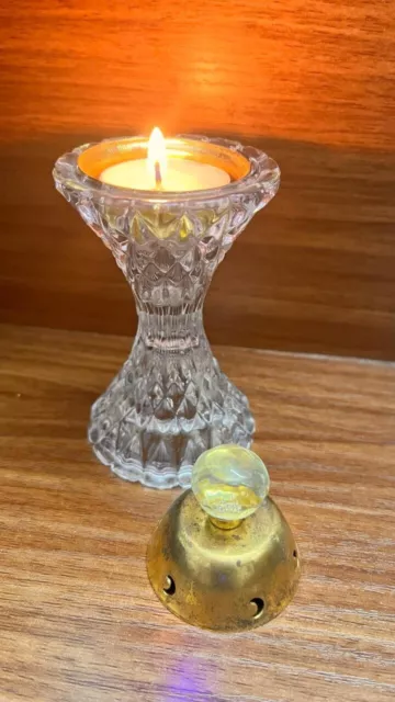 Crystal candle Stick holders  Small Size Style  She Has 12 Candles For Free