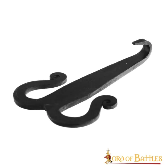 Iron Belt Hook Buckle Celtic Hand Forged Functional Medieval Accessory