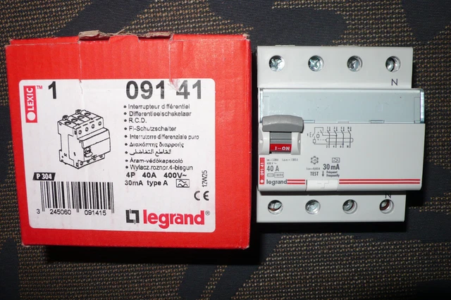 Interrupteur Différentiel Schneider Acti9 100mA 80A 4 Pôles Type AC - Neuf A9R12480