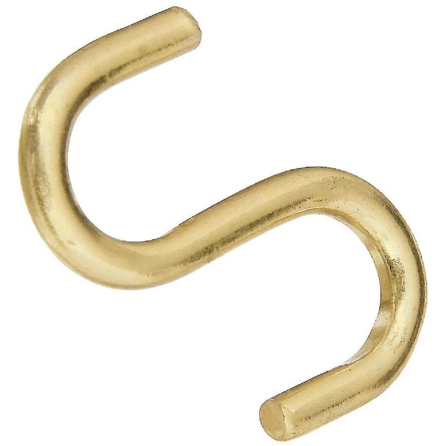 National 1 In. Brass Heavy Open S Hook (3 Ct.) N121806 Pack of 10 National
