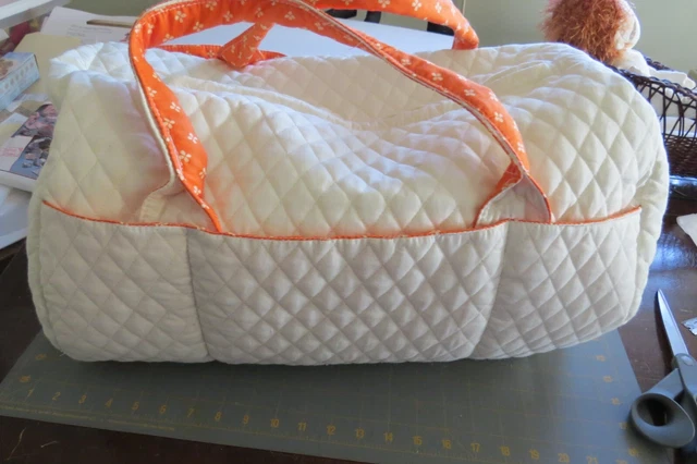 Baby duffel bag hand made week ender bag