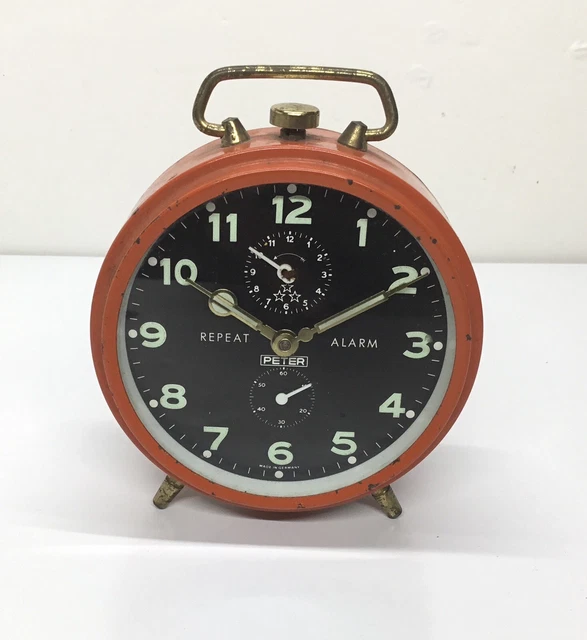 PETER REPEAT ALARM Clock Made In Germany £3.50 PicClick UK