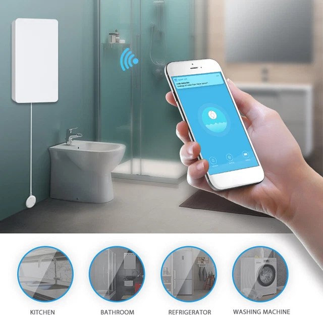 Sensore allarme perdite acqua WiFi allarme overflow funziona con Tuya Smart/Smart Life -de