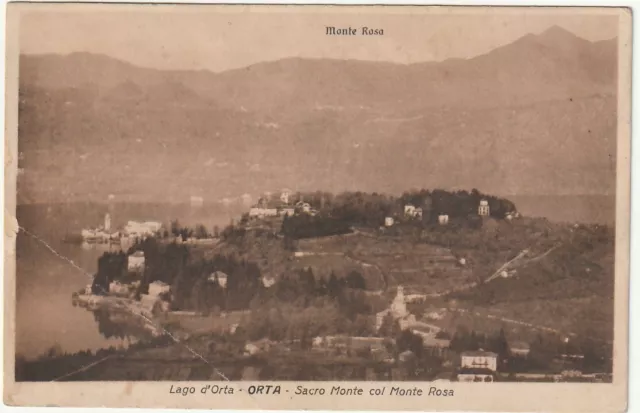 Orta - Novara - Sacro Monte Col Monte Rosa - Viagg. 1926 -97743-