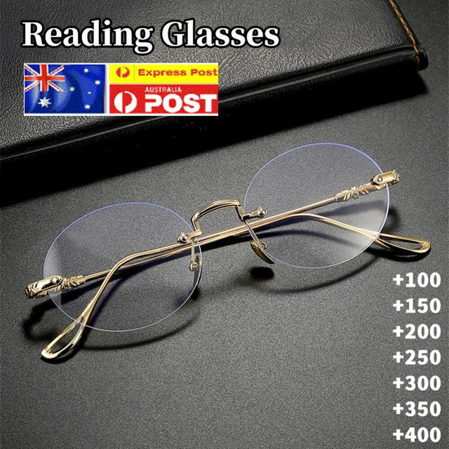 Ultra-light Rimless Reading Glasses Anti-blue Eyeglasses Computer Eyewear Lens