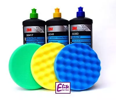 3M Perfect-it III Triple Polishing & Compounding Set & 150mm Machine Pads