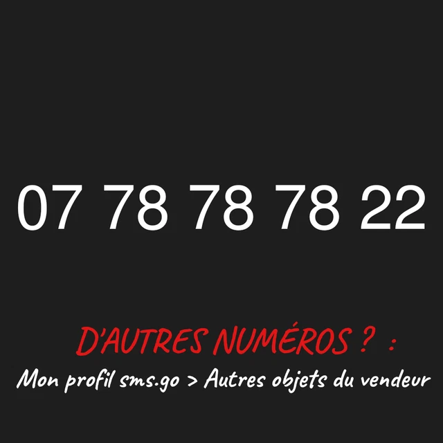 Numéro De Téléphone FACILE PRO VIP - Envoi Immédat (RIO Opérateur Free)