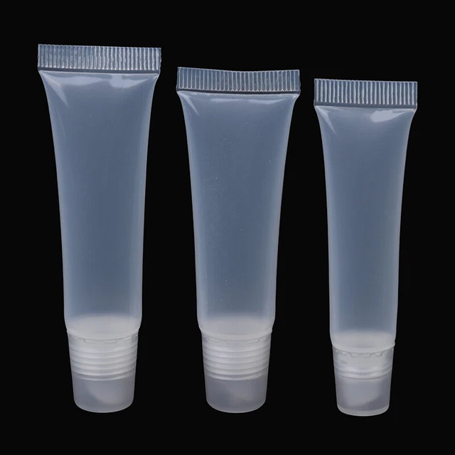 8/10/15ML EMPTY LIPSTICK Tube Lip Balm Soft Tube Squeeze Clear Lip