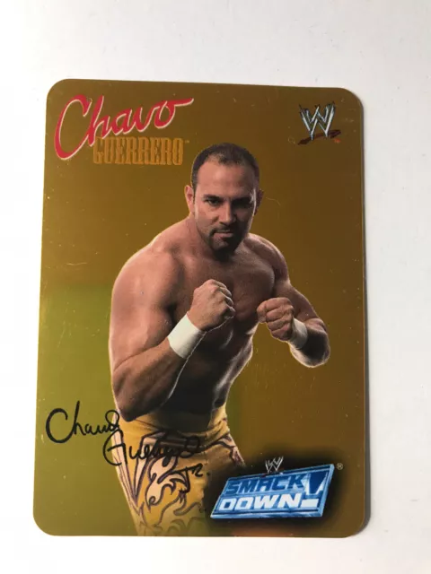Card wrestling  - WWE WWF - Chavo Guerrero - signed gold