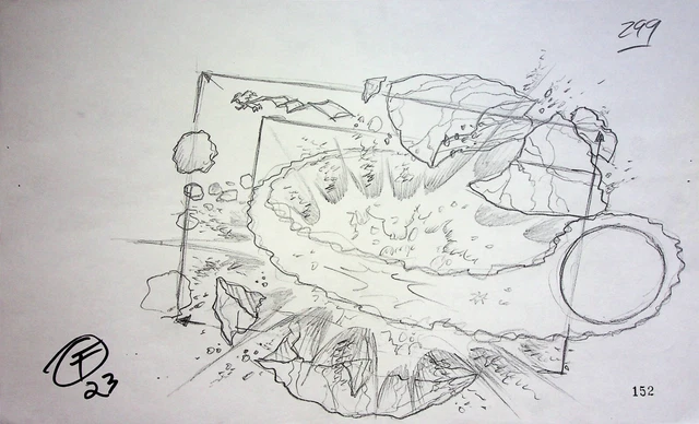 The Fairly OddParents JOHN FOUNTAIN SIGNED Hand Drawn Storyboard Page #IZ
