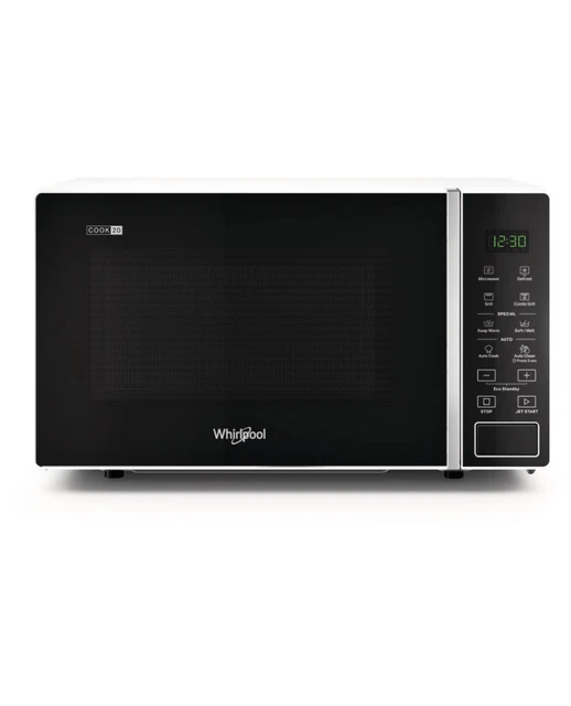Whirlpool MWP203W Four Micro-Ondes 700W 20LT Gril 1000W LED Blanc/Noir