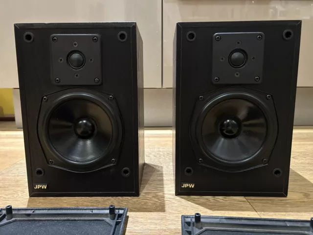JPW Gold Monitor Speakers Hi-Fi Stereo Bookshelf Loudspeakers Made in England