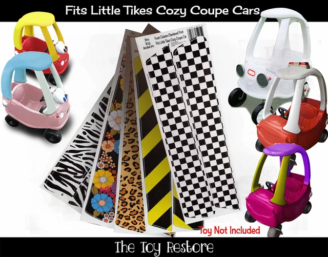 Toy Restore Replacement Stickers Fits Little Tikes Cozy Coupe Cars Front Columns