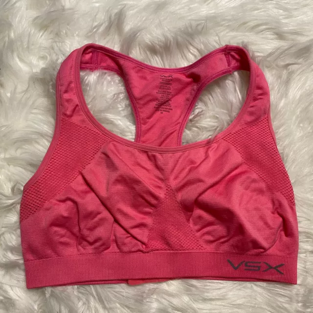 Victoria’s Secret Sports Bra Medium Pink VSX  Sport Wireless Racerback